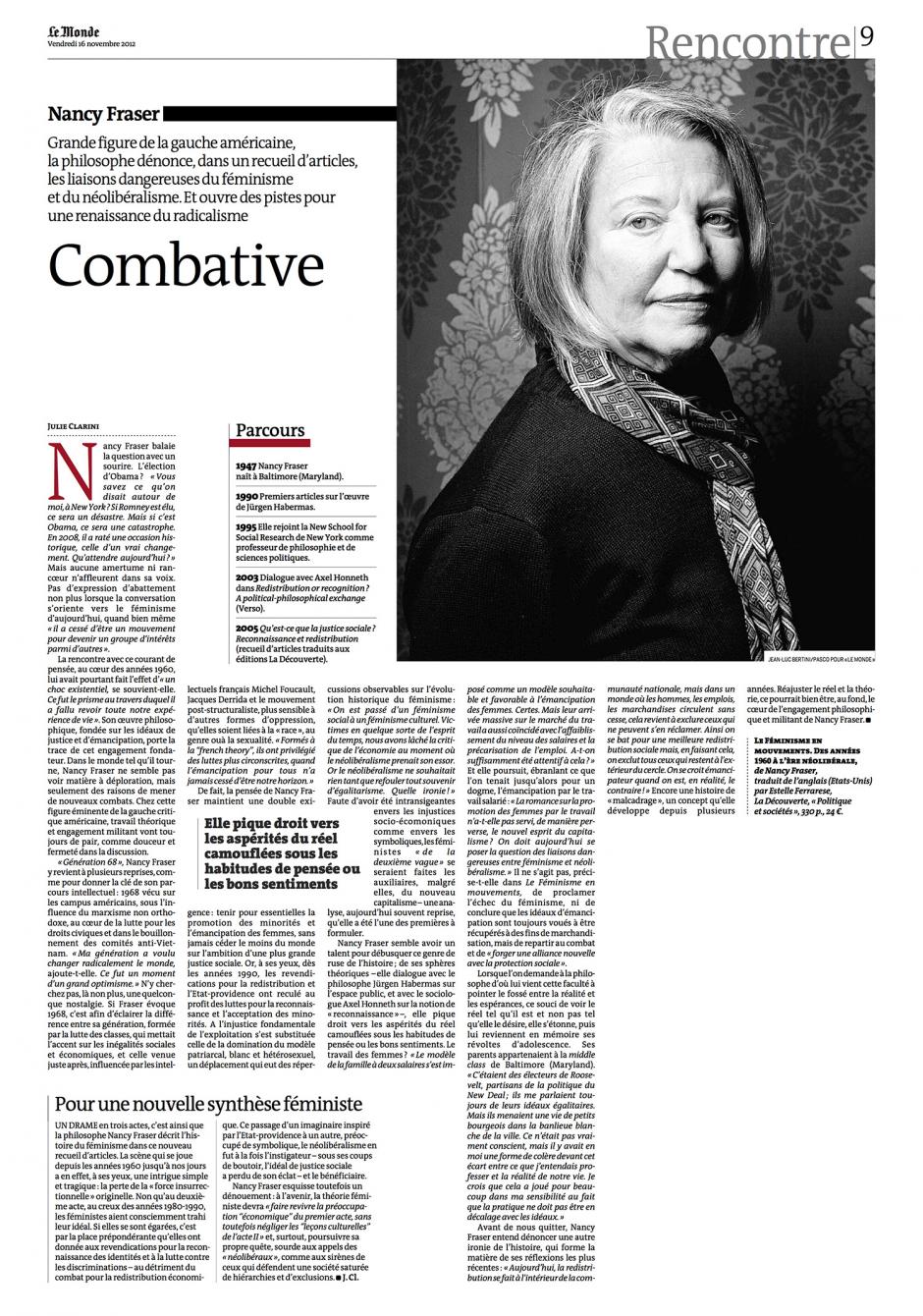 20121116-Le Monde-Nancy Fraser, combative