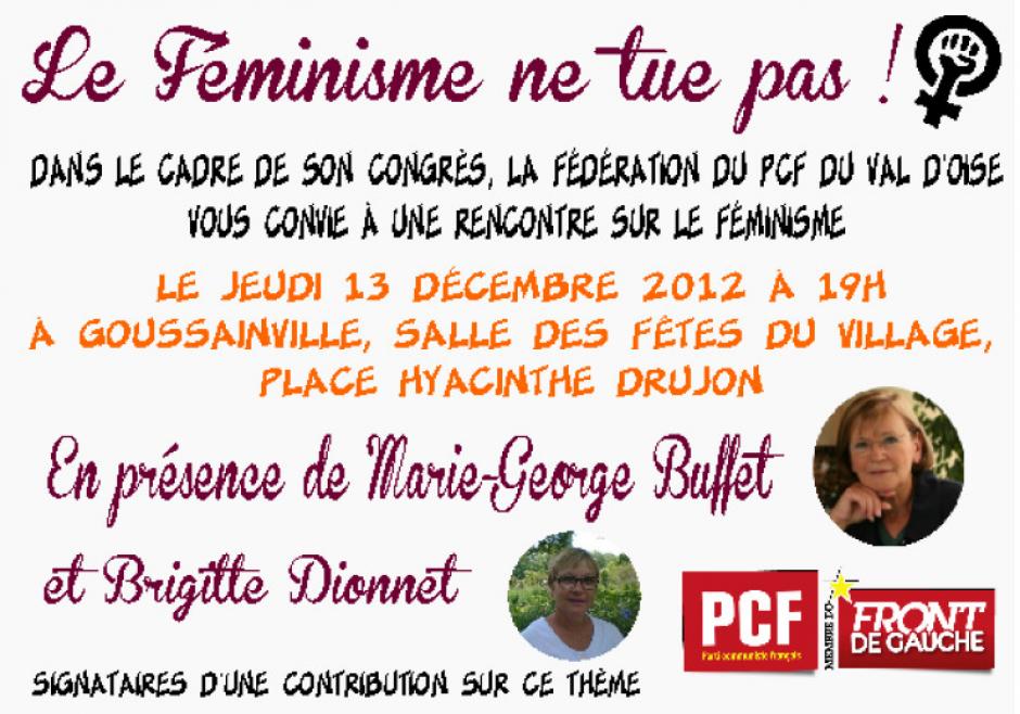 Le Féminisme ne tue pas ! Rencontre le 13 décembre à Goussainville