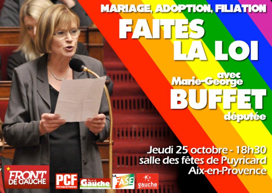 Mariage, adoption, filiation : FAITES LA LOI, avec Marie-George Buffet