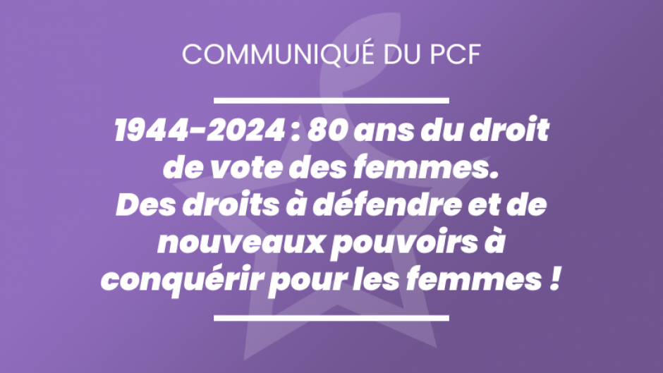 1944-2024 : 80 ans du droit de vote des femmes